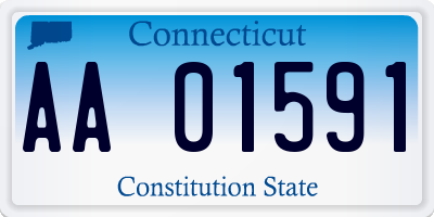CT license plate AA01591