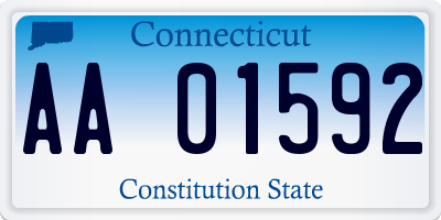 CT license plate AA01592