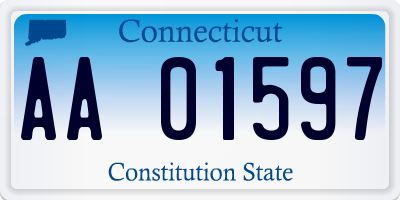 CT license plate AA01597