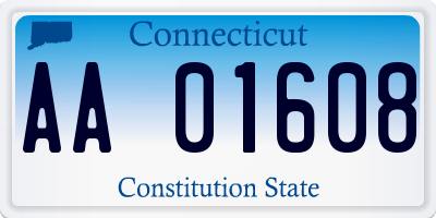 CT license plate AA01608