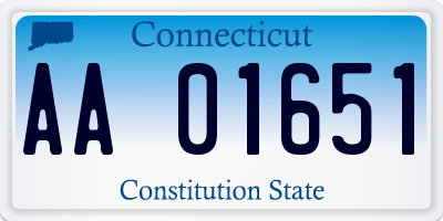 CT license plate AA01651