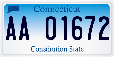 CT license plate AA01672