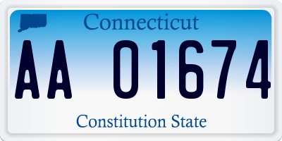 CT license plate AA01674