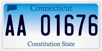 CT license plate AA01676