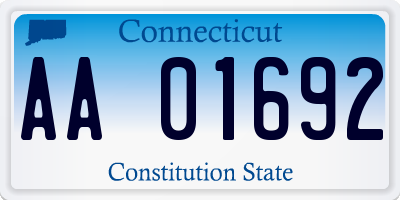 CT license plate AA01692