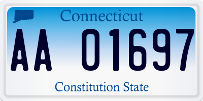 CT license plate AA01697