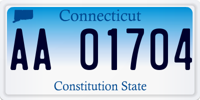 CT license plate AA01704