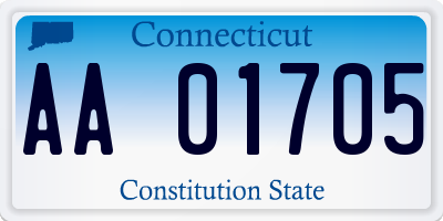 CT license plate AA01705