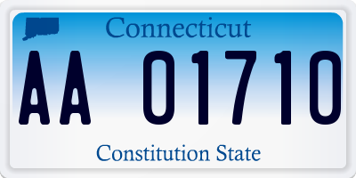 CT license plate AA01710