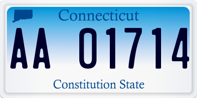 CT license plate AA01714