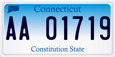 CT license plate AA01719