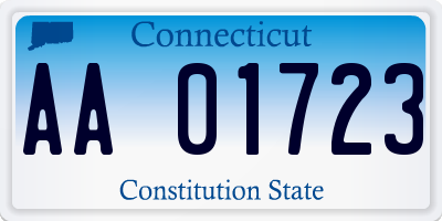 CT license plate AA01723