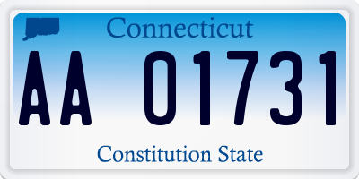 CT license plate AA01731