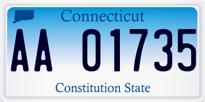 CT license plate AA01735