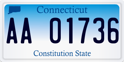 CT license plate AA01736