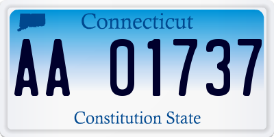 CT license plate AA01737