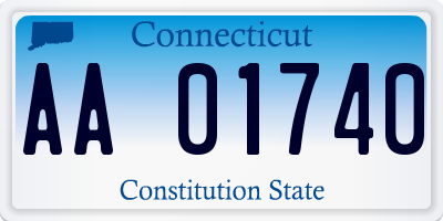 CT license plate AA01740