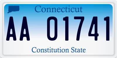 CT license plate AA01741