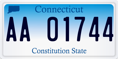 CT license plate AA01744