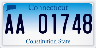 CT license plate AA01748