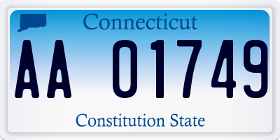 CT license plate AA01749