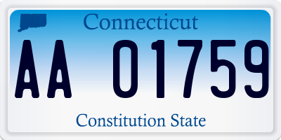 CT license plate AA01759