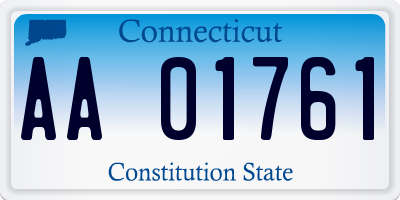 CT license plate AA01761