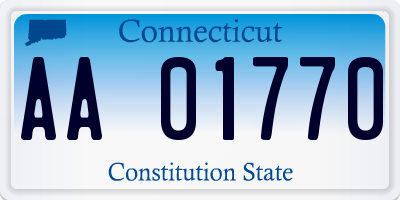 CT license plate AA01770