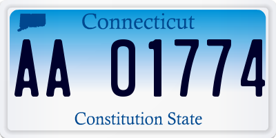 CT license plate AA01774