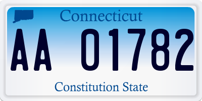 CT license plate AA01782