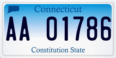 CT license plate AA01786