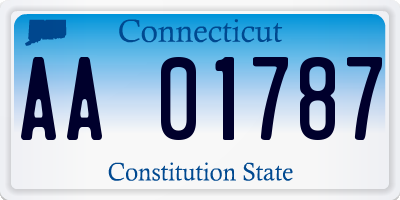 CT license plate AA01787