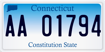 CT license plate AA01794