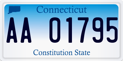 CT license plate AA01795