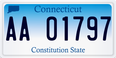 CT license plate AA01797