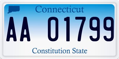 CT license plate AA01799