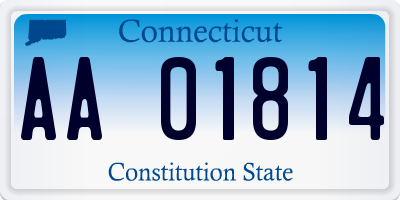 CT license plate AA01814