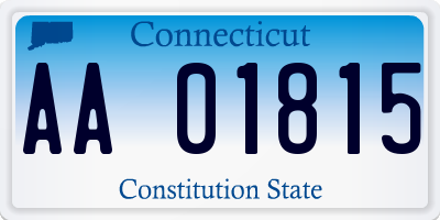 CT license plate AA01815