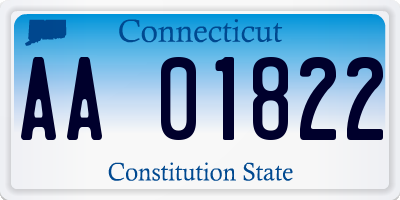 CT license plate AA01822