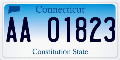CT license plate AA01823