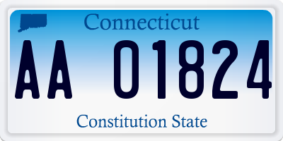 CT license plate AA01824