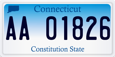 CT license plate AA01826