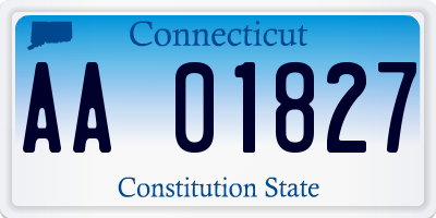CT license plate AA01827