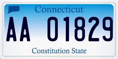 CT license plate AA01829