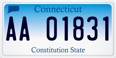 CT license plate AA01831
