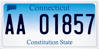 CT license plate AA01857