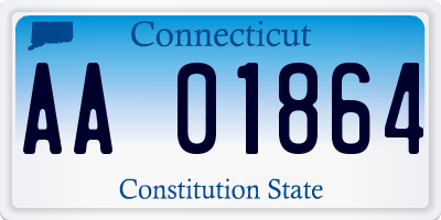 CT license plate AA01864