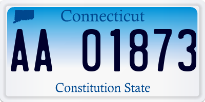CT license plate AA01873