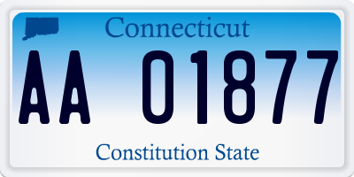 CT license plate AA01877