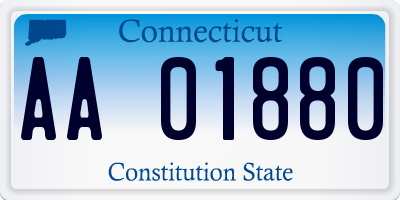 CT license plate AA01880
